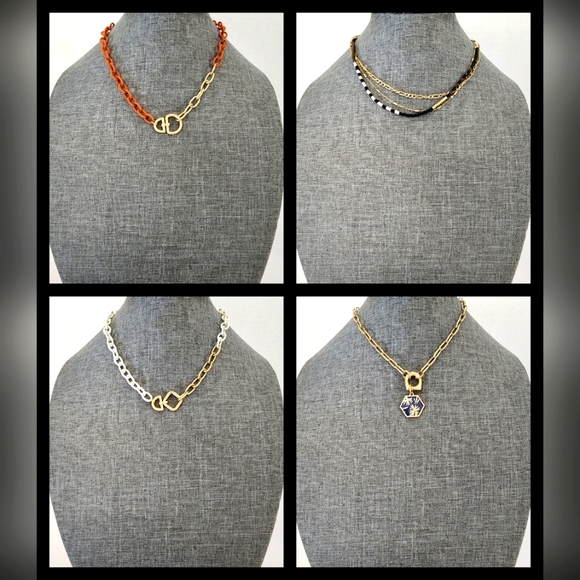 🔥NWT🔥30pc Gold Toned Necklace Bundle - Picture 4 of 15